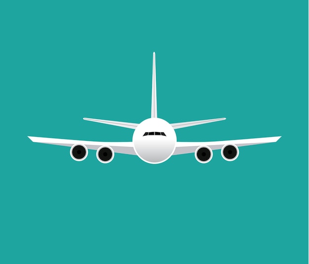 Aviação civil viajar ilustração vetorial avião de passageiros.