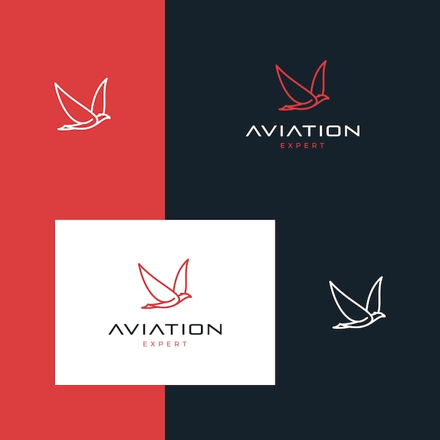 Aviação de design de logotipo inspirado.