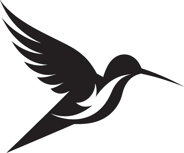 Avian aura logo design vector luminescente asas icônico colibri