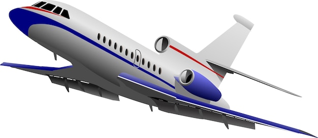 Vetor avião decolando ilustração vetorial para designers