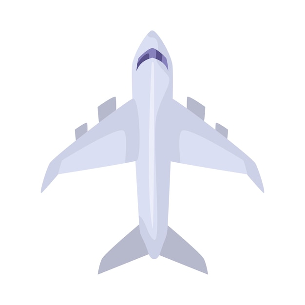 Vetor avião voando viagem transporte ícone isolado