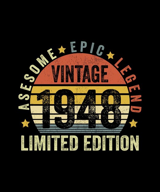 Awesome epic legend vintage 1943 edição limitada 80 anos