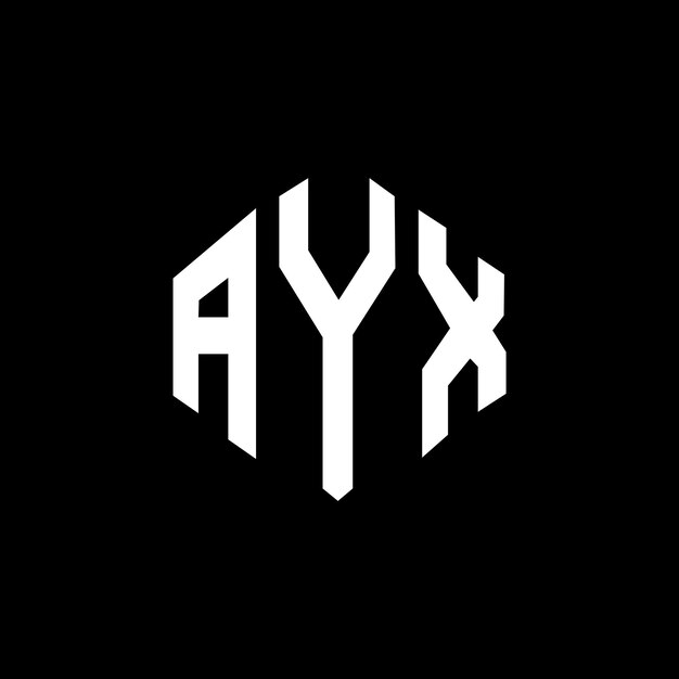 Vetor ayx letra logotipo design com forma de polígono ayx polígono e forma de cubo logotipo design ayx hexágono vetor logotipo modelo cores branco e preto ayx monograma negócio e logotipo imobiliário