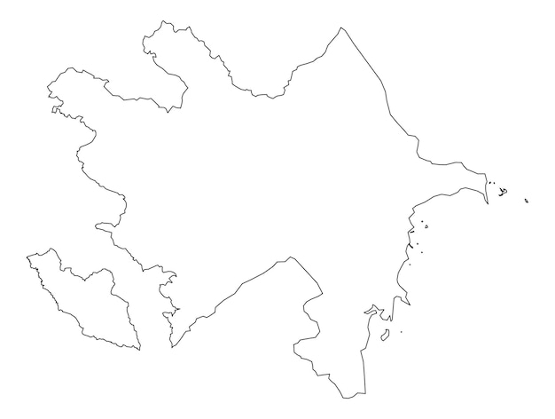 azerbaijão Desenho de mapa Esboço de mapa Ilustração de mapa