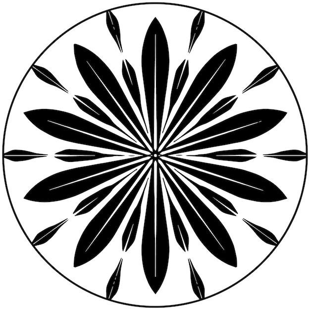 Aztec Mandala vector design de mandala preto grátis