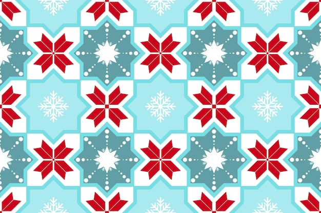 Azul natal floco de neve floral étnico geométrico oriental padrão tradicional sem emenda. design para plano de fundo, tapete, pano de fundo de papel de parede, roupas, embrulho, batik, tecido. estilo de bordado. vetor.