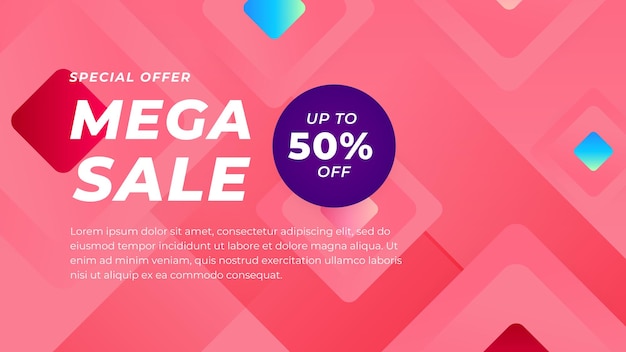 Azul rosa e vermelho vetor abstrato gradiente de venda fundo com formas geométricas simples Para design de capa de livro design de cartaz de capa de CD folheto de fundo de site ou publicidade