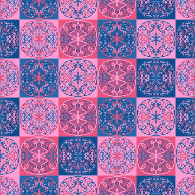 Azulejos cerâmicos em estilo patchwork vector origens étnicas sem costura