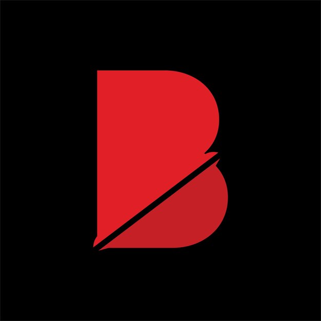 B ícone abstrato de design inicial