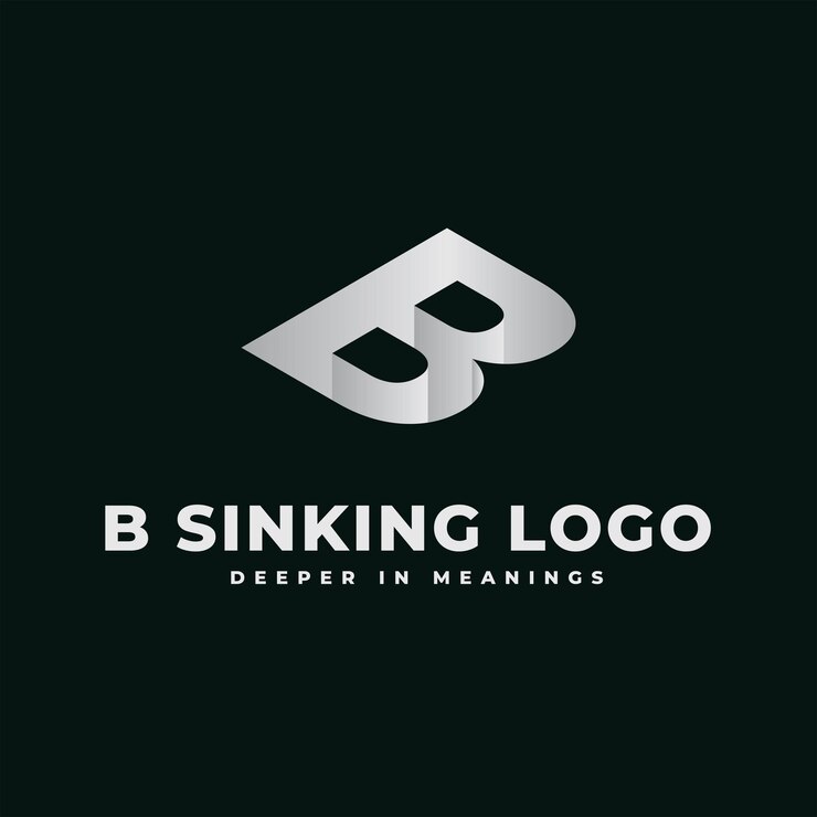 Vetor b monocromático buraco isométrico poço e logotipo de ponta ícone da logomarca inicial da letra do alfabeto
