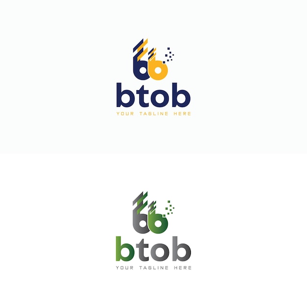 B para b ilustração vetorial de design de logotipo