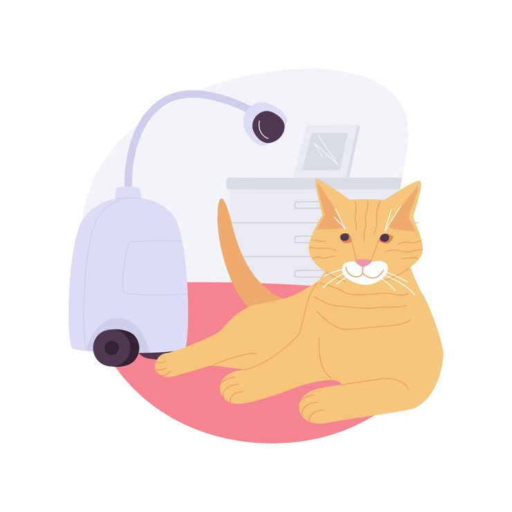 Vetor babá de animais de estimação robótica isolada ilustrações vetoriais de desenhos animados