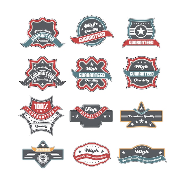 badge retro vintage conjunto vetorial ilustração vetorial de coleção