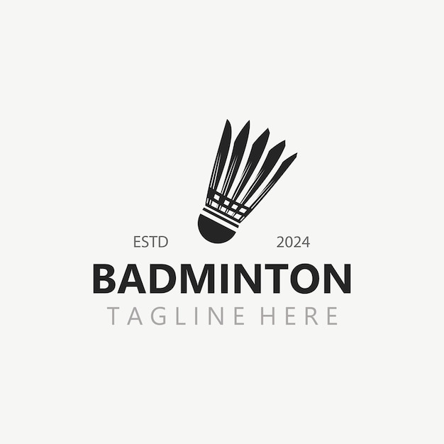 Badminton Shuttlecock design de ícone de logotipo para competição de clube Sport Badminton Championship