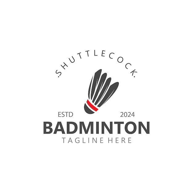 Badminton Shuttlecock design de ícone de logotipo para competição de clube Sport Badminton Championship
