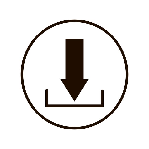 Vetor baixe o botão de ícone. ilustração vetorial