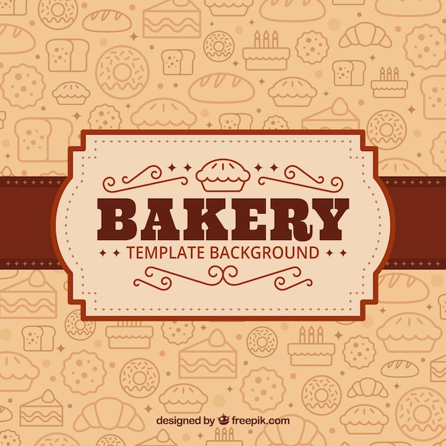 Bakery background in flat style