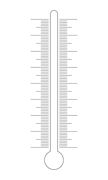 Balança de termômetro vertical com silhueta de tubo de vidro modelo gráfico para clima meteorológico m