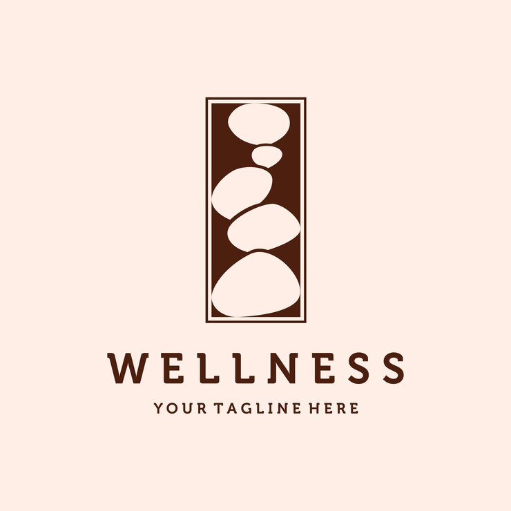 Balanceamento de pedra ou rock balanceamento logotipo ilustração vetorial design vintage mão desenhada rock balanceamento logotipo modelo simples moderno minimalista balanceamento Zen pedras ilustração conceito de logotipo