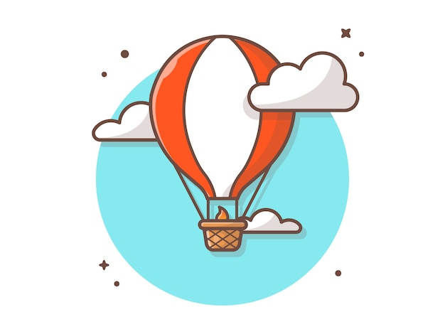 Balão de ar quente vector icon ilustração