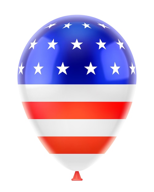 Balão de hélio com a bandeira da américa eua símbolo americano dia da independência 4 de julho tio