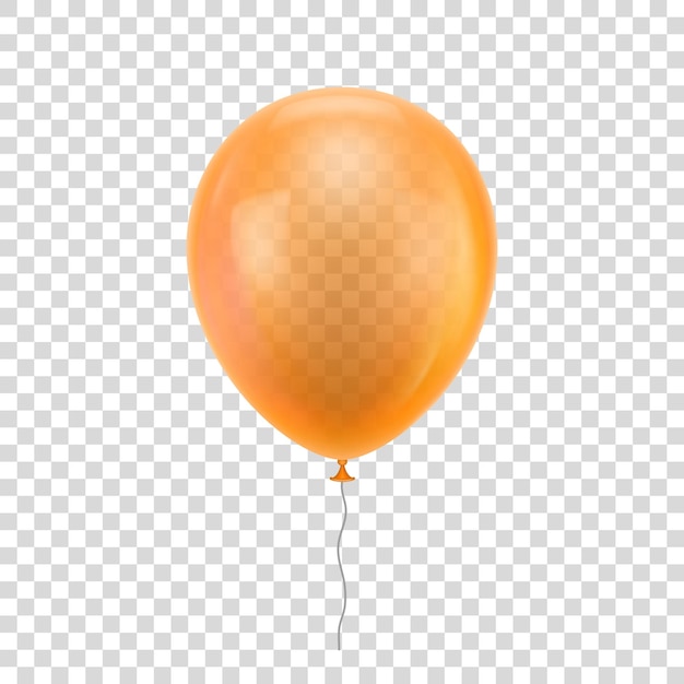 Vetor balão realista laranja