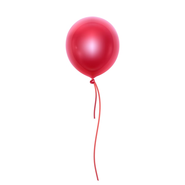 Balão vermelho isolado em branco