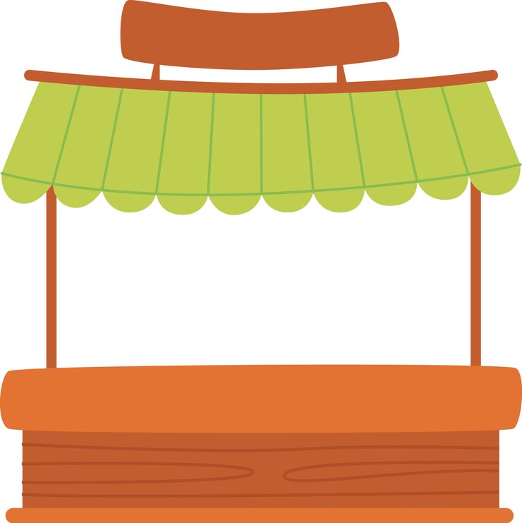 Vetor balcão de alimentação da rua