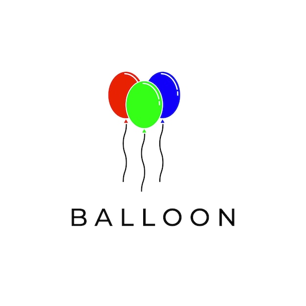 Balões logo vector ícone ilustração design