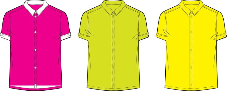 Vetor bamboo collar classic short sketch modelo de ilustração vetorial de desenho técnico