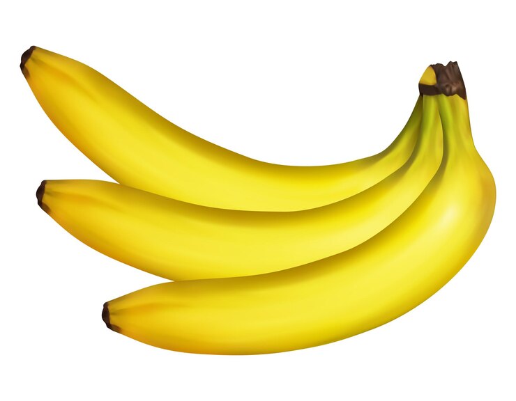 Vetor banana bunch vector realista 3d vector clipart isolado em fundo branco