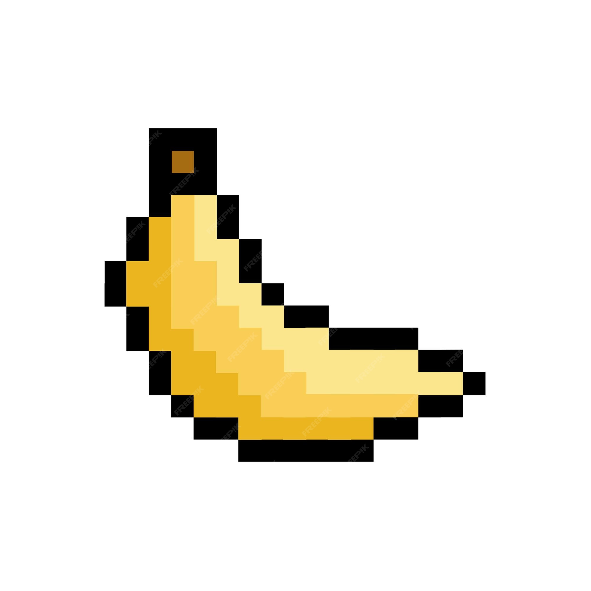 Pixel De Banana De Desenho Vetorial Para Ativo De Jogos Ilustração do Vetor  - Ilustração de frutas, fundo: 221776838