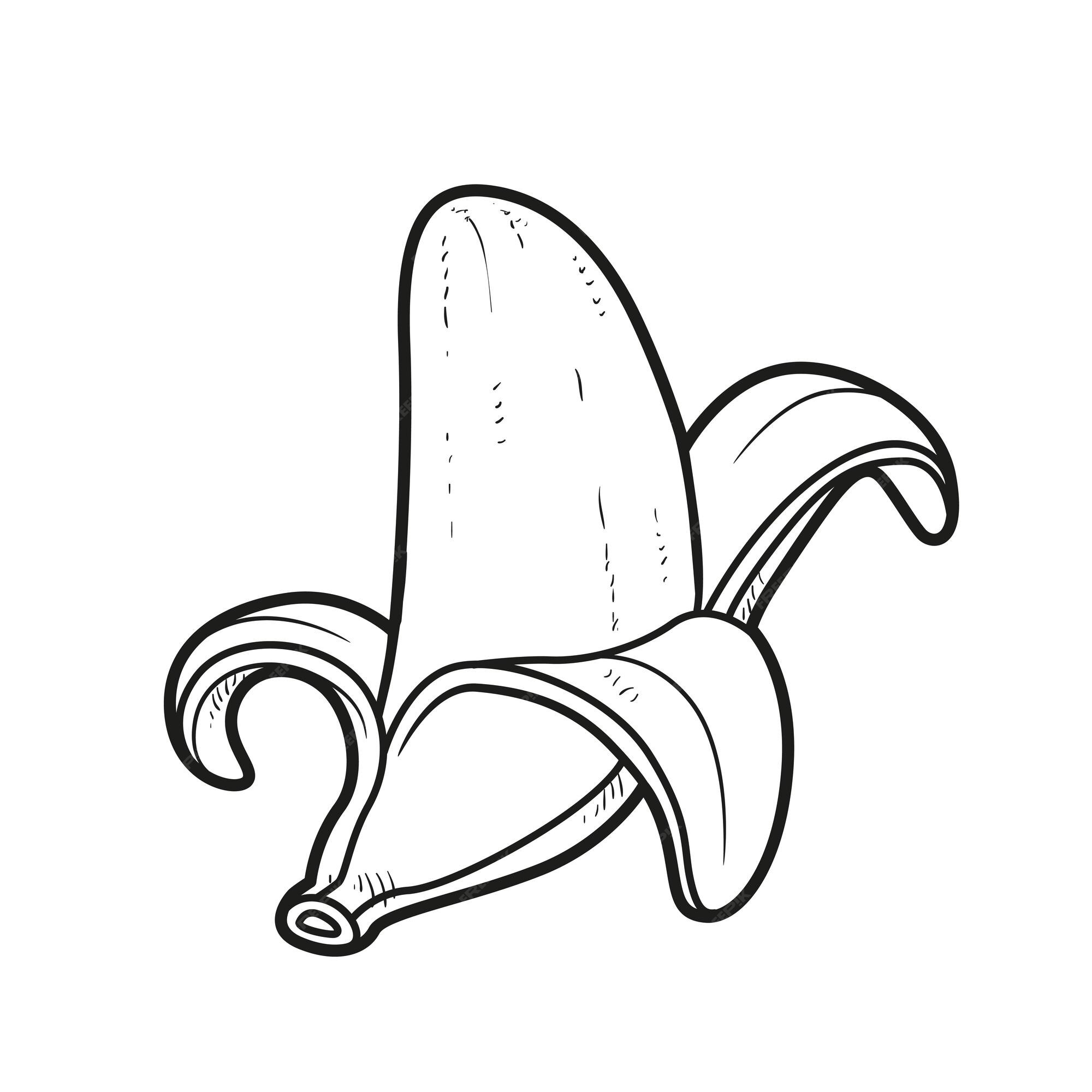 Linha Preto Da Banana a Colorir Desde O Início E Fresco Ilustração Stock -  Ilustração de fresco, fundo: 149376569