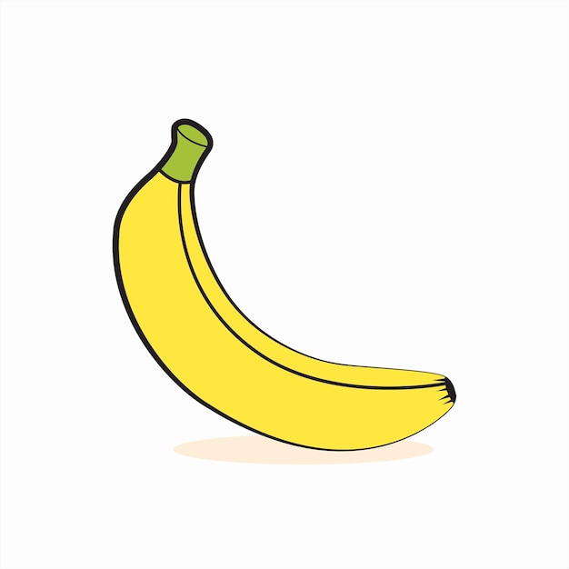 Banana vetorial desenhada à mão