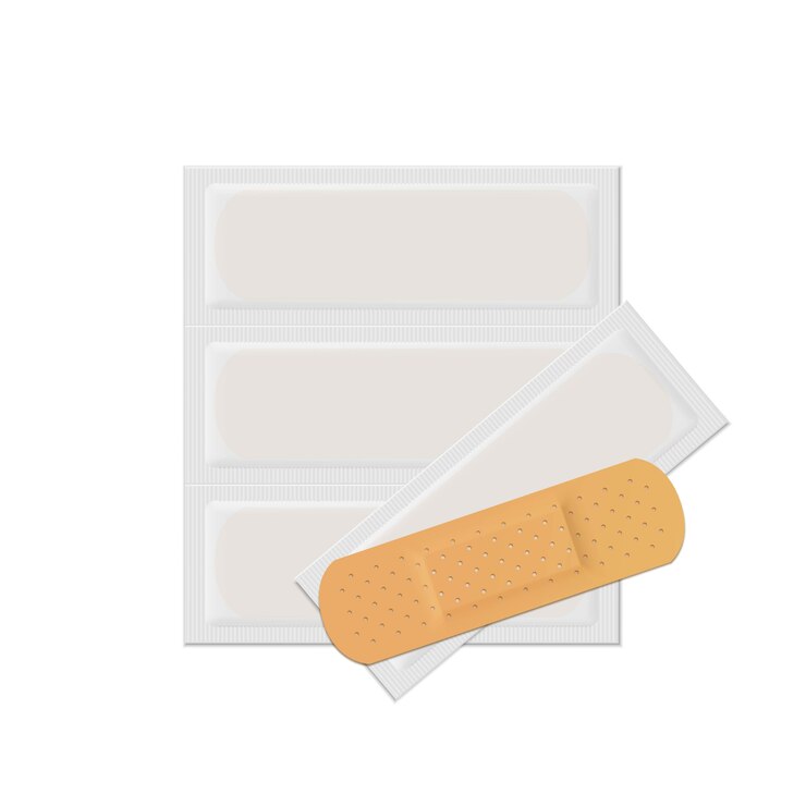 Vetor bandagem de gesso do vetor ajuda banda adesivo médico conjunto isolado no branco