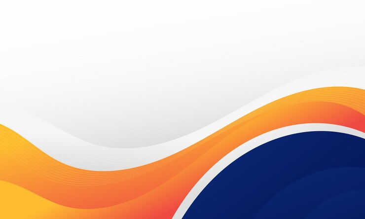 Vetor bandeira abstrata quente e vibrante com uma onda laranja fluindo
