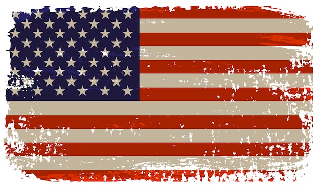 Bandeira americana de grunge