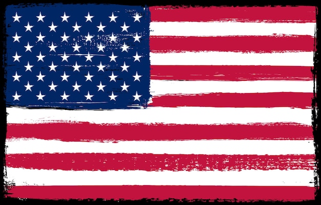 Bandeira americana grunge