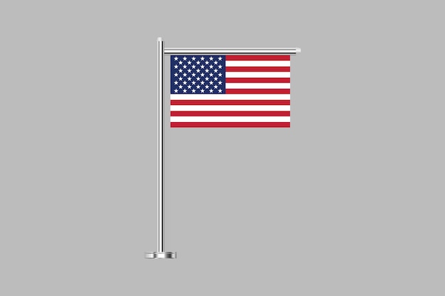 Bandeira americana Ilustração vetorial Bandeira dos Estados Unidos da América Bandeira colorida dos Estados Unidos Vector