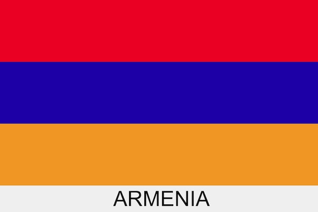 Vetor bandeira armênia. bandeira da armênia