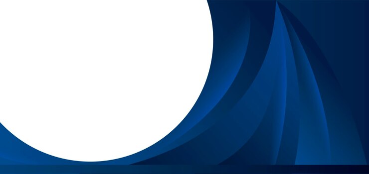 Vetor bandeira azul com padrão de ventilador azul linhas de onda azul