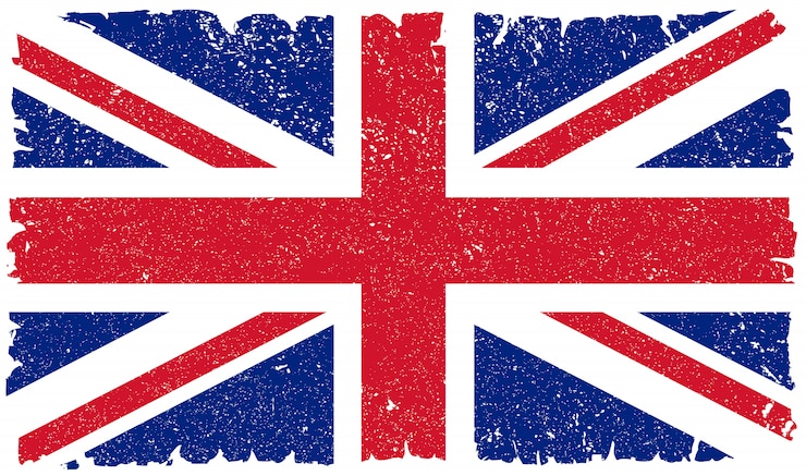 Vetor bandeira britânica vintage velha