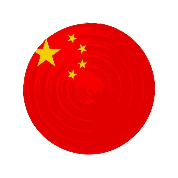 Bandeira chinesa texturizada grunge