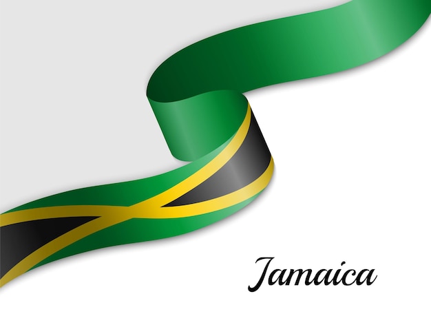 Bandeira com fita da jamaica