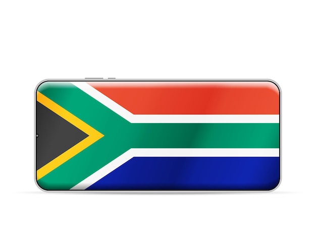 Bandeira da áfrica do sul na tela do smartphone