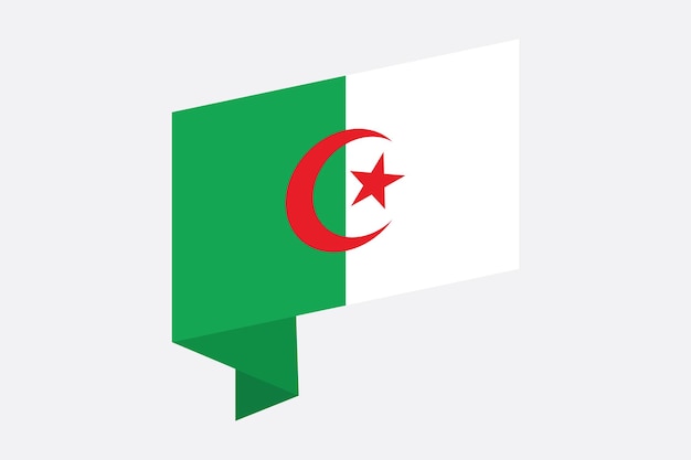 Bandeira da Argélia Bandeira original e simples da Algéria