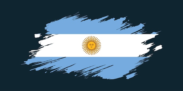 Vetor bandeira da argentina em estilo de pintura a pincel