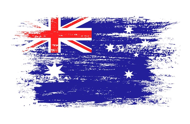 Bandeira da austrália pincelada grunge