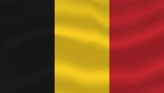 Vetor bandeira da bélgica temporariamente modelo de plano de fundo.