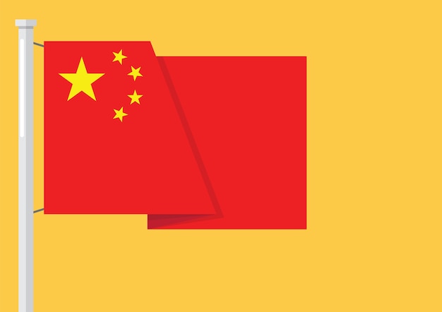 Bandeira da China com copyspace